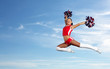 Young female cheerleader