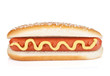 Hot dog with mustard