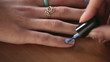 Video: Visagist making manicure to a model. Visagist making manicure to a model.