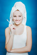 portrait of a girl with toothbrush