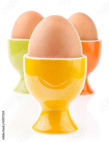 Photo: Eggs isolated on white background Eggs isolated on white background