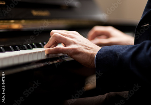 Photo: Hands playing the piano Hands playing the piano