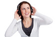 Photo: Teenage girl with headphones Teenage girl with headphones
