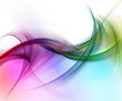 Abstract gentle color waves on white background
