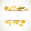 Vector Illustration of a Background with Various Pasta Types