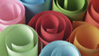 colorful rolled papers