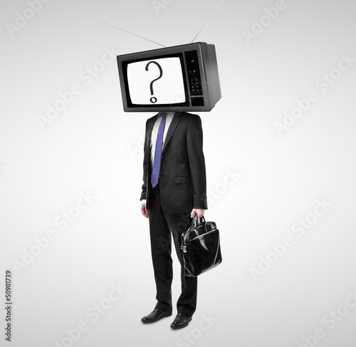 Photo: man with tv head man with tv head