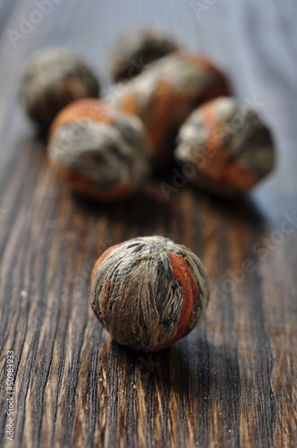 Photo: Green Tea Balls with Lychee Flower Green Tea Balls with Lychee Flower