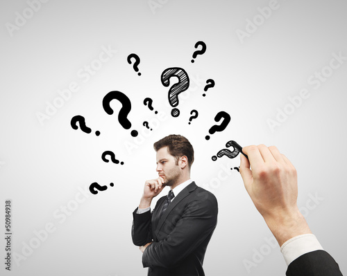 Photo: man thinking man thinking