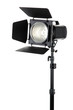 Studio lighting on white background close-up