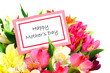 Happy Mothers Day Card among colorful flowers