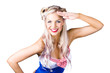 Sexy pin-up woman in sailor outfit