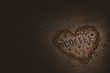 Herz aus Kaffeebohnen