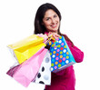 Photo: Beautiful woman with shopping bags. Beautiful woman with shopping bags.