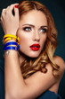 Photo: glamor sexy stylish blond model with bright makeup glamor sexy stylish blond model with bright makeup