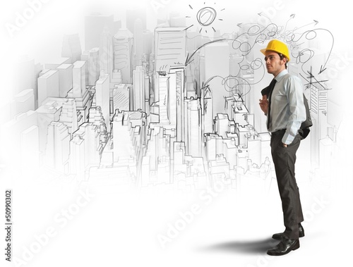 Photo: Sketch of an architect Sketch of an architect