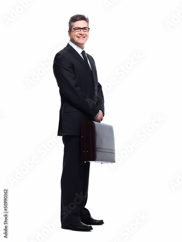 Photo: Businessman isolated on white. Businessman isolated on white.