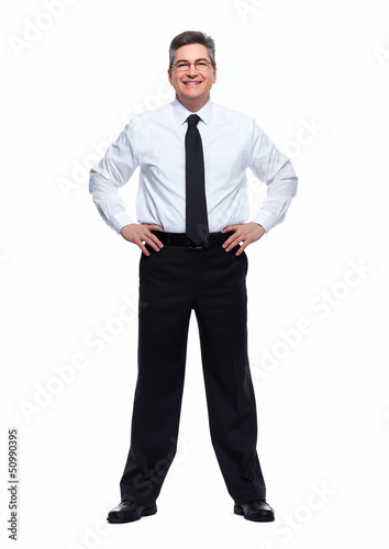 Photo: Businessman isolated on white. Businessman isolated on white.