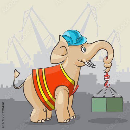 Vector: Elephant is a crane Elephant is a crane