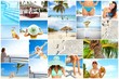 Exotic luxury resort collage.