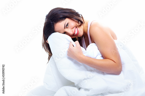 Photo: Sleeping woman. Sleeping woman.