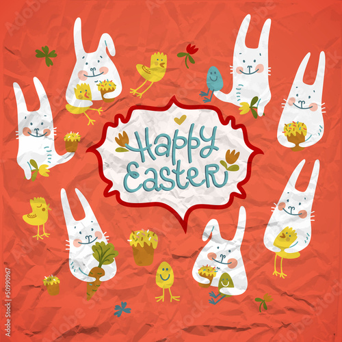 Vector: Happy easter background Happy easter background