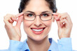 Business woman with eyeglasses.