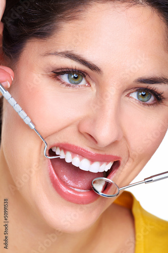 Photo: Beautiful woman smile. Beautiful woman smile.