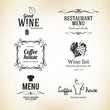 Label set for restaurant menu design