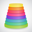 Template to your business presentation (3d color pyramid)
