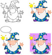 Wizard Cartoon Characters.  Collection 3
