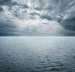 Dramatic scene of ocean befre storm