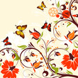 Vector: Flower Frame Flower Frame