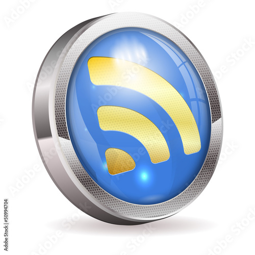 Vector: RSS Feed News Button RSS Feed News Button