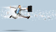 Image of running businessman