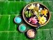 Bath salt with tropical Asian flowers