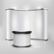 Trade exhibition stand display. Vector