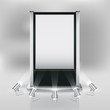 Trade exhibition stand display. Vector