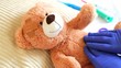 Teddy at the pediatrician with abdominal pain