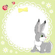 Vector background with cute bunny