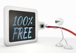 free symbol with futuristic 3d character