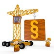 Illustration of a regular folder icon with a crane