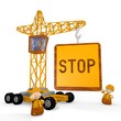 Illustration of a regular folder icon with a crane