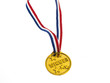 Gold medal winner pendant on a white background