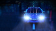 Sports Car at night in the city
