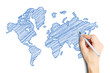 hand drawing map