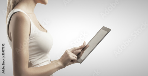 Photo: woman with tablet woman with tablet