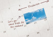 a diary with a picture from sky