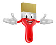 Vettoriale: Paint brush mascot Paint brush mascot