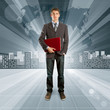 Foto: Business People against Conceptual Background Business People against Conceptual Background